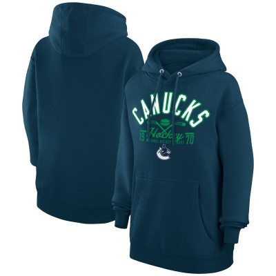 Vancouver Canucks Starter Navy Puck Pullover Hoodie