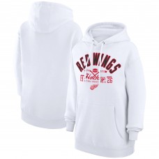 Detroit Red Wings Starter White Puck Pullover Hoodie