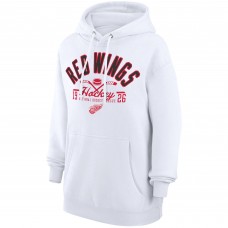 Detroit Red Wings Starter White Puck Pullover Hoodie