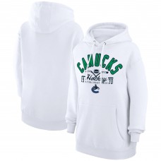 Vancouver Canucks Starter White Puck Pullover Hoodie