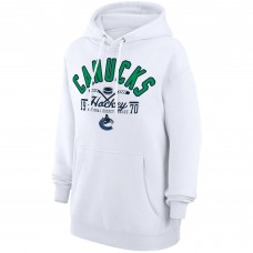 Vancouver Canucks Starter White Puck Pullover Hoodie