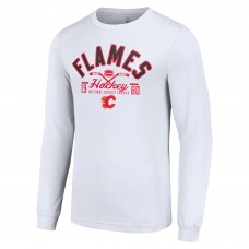 Шайба Футболка с длинным рукавом Calgary Flames Starter - White