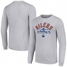 Футболка с длинным рукавом Edmonton Oilers Starter Puck - Heather Gray