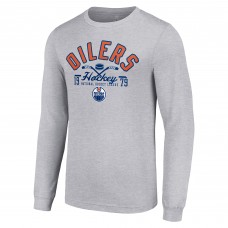 Футболка с длинным рукавом Edmonton Oilers Starter Puck - Heather Gray
