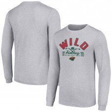 Шайба Футболка с длинным рукавом Minnesota Wild Starter - Heather Gray