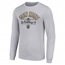 Футболка с длинным рукавом Vegas Golden Knights Starter Puck - Heather Gray