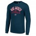 Columbus Blue Jackets Starter Navy Puck Long Sleeve T-Shirt