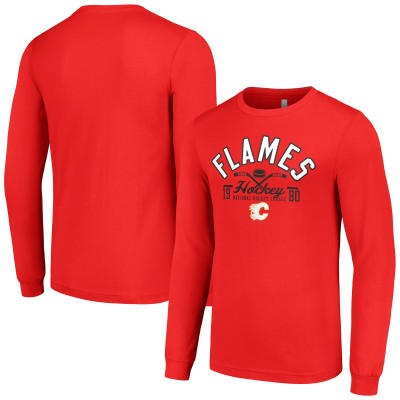 Шайба Футболка с длинным рукавом Calgary Flames Starter - Red