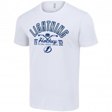Tampa Bay Lightning Starter White Half Puck T-Shirt Tampa Bay Lightning Starter White Half Puck T-Shirt