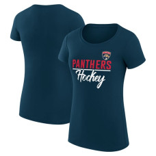 Женская футболка Florida Panthers G-III 4Her by Carl Banks Navy Super-Slim Fit Lightweight Team Sport