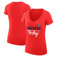 Женская футболка Florida Panthers G-III 4Her by Carl Banks Red Super-Slim Fit Lightweight Graphic V-Neck Женская футболка Florida Panthers G-III 4Her by Carl Banks Red Super-Slim Fit Lightweight Graphic V-Neck