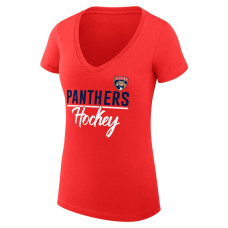 Женская футболка Florida Panthers G-III 4Her by Carl Banks Red Super-Slim Fit Lightweight Graphic V-Neck Женская футболка Florida Panthers G-III 4Her by Carl Banks Red Super-Slim Fit Lightweight Graphic V-Neck