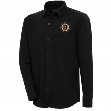 Рубашка Boston Bruins Antigua Streamer Button-Up - Black
