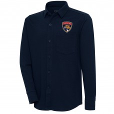 Florida Panthers Antigua Streamer Button-Up Shacket - Navy