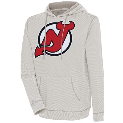Толстовка New Jersey Devils Antigua Axe Bunker Tri-Blend - Oatmeal