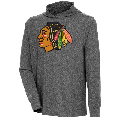 Толстовка Chicago Blackhawks Antigua Saga - Heather Black