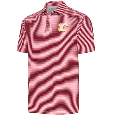 Calgary Flames Antigua Red Skills Polo
