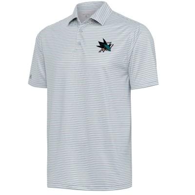 San Jose Sharks Antigua Gray Skills Polo