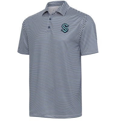 Seattle Kraken Antigua Deep Sea Blue Skills Polo