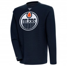 Кофта Edmonton Oilers Antigua Flier Bunker Tri-Blend - Navy