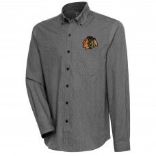 Рубашка Chicago Blackhawks Antigua Compression Tri-Blend - Black