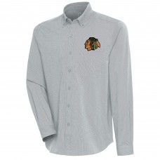 Рубашка Chicago Blackhawks Antigua Compression Tri-Blend - Heather Gray