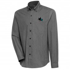Рубашка San Jose Sharks Antigua Compression Tri-Blend - Black
