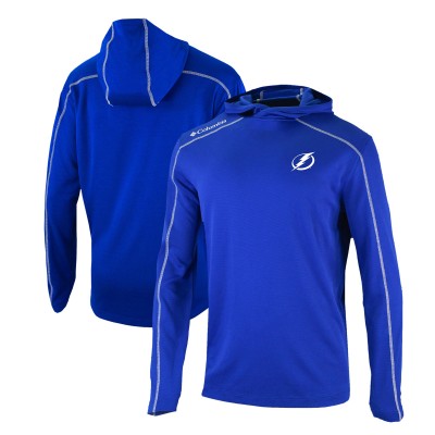 Футболка с длинным рукавом с капюшоном Tampa Bay Lightning Columbia Omni-Wick Shotgun - Blue