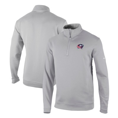 Кофта на короткой молнии Columbus Blue Jackets Columbia Omni-Wick Wickhams Hills - Gray