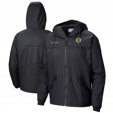 Boston Bruins Columbia Black Oroville Creek Lightweight Full-Zip Windbreaker Jacket
