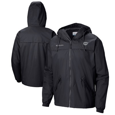 Los Angeles Kings Columbia Black Oroville Creek Lightweight Full-Zip Windbreaker Jacket