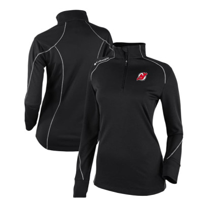 Женская пуловер New Jersey Devils Columbia Black Omni-Wick Shotgun 2.0 Top