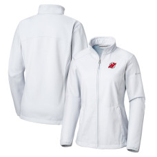Женская джерси New Devils Columbia White Kruser Ridge II Softshell Full-Zip Jacket Женская джерси New Devils Columbia White Kruser Ridge II Softshell Full-Zip Jacket