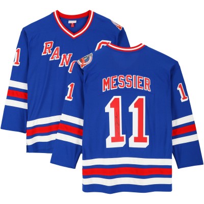 Mark Messier New York Rangers Autographed Fanatics Authentic Blue Mitchell & Ness Replica Jersey