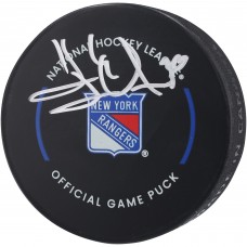 Шайба Henrik Lundqvist New York Rangers Autographed Authentic Official