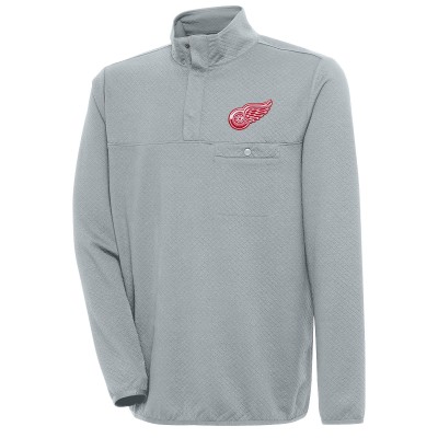 Кофта на кнопках Detroit Red Wings Antigua Streamer - Gray