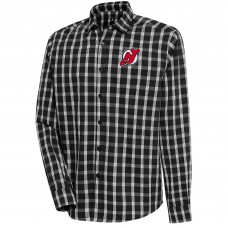 Рубашка New Jersey Devils Antigua Carry Tri-Blend Button-Down - Black