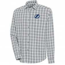 Рубашка Tampa Bay Lightning Antigua Carry Tri-Blend Button-Down - Gray