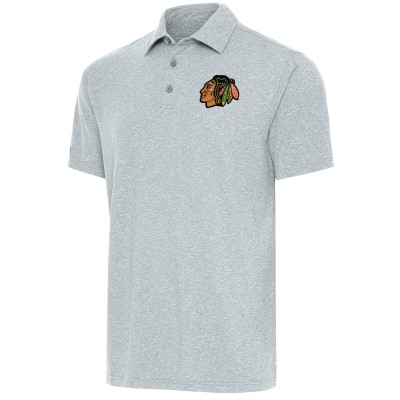 Поло Chicago Blackhawks Antigua Par - Heather Gray