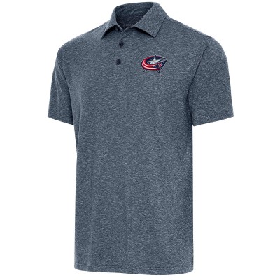 Поло Columbus Blue Jackets Antigua Par - Heather Navy