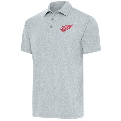 Detroit Red Wings Antigua Par Polo - Heather Gray