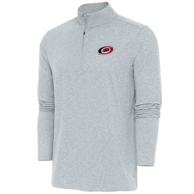 Кофта на короткой молнии Carolina Hurricanes Antigua Hunk - Heather Gray