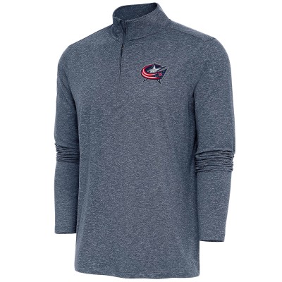 Кофта на короткой молнии Columbus Blue Jackets Antigua Hunk - Heather Navy