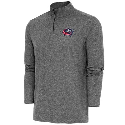 Кофта на короткой молнии Columbus Blue Jackets Antigua Hunk - Heather Black
