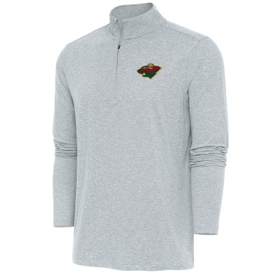 Кофта на короткой молнии Minnesota Wild Antigua Hunk Top - Heather Gray