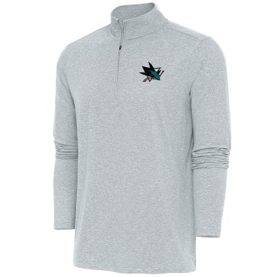 Кофта на короткой молнии San Jose Sharks Antigua Hunk - Heather Gray
