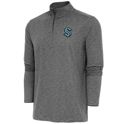 Кофта на короткой молнии Seattle Kraken Antigua Hunk - Heather Black