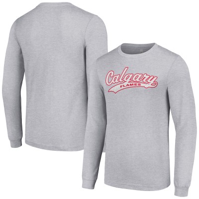 Футболка с длинным рукавом Calgary Flames Starter Tailsweep - Heather Gray