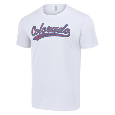 Colorado Avalanche Starter White Tailsweep T-Shirt Colorado Avalanche Starter White Tailsweep T-Shirt