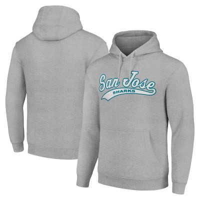 Толстовка San Jose Sharks Starter Tailsweep Fleece Tri-Blend - Heather Gray